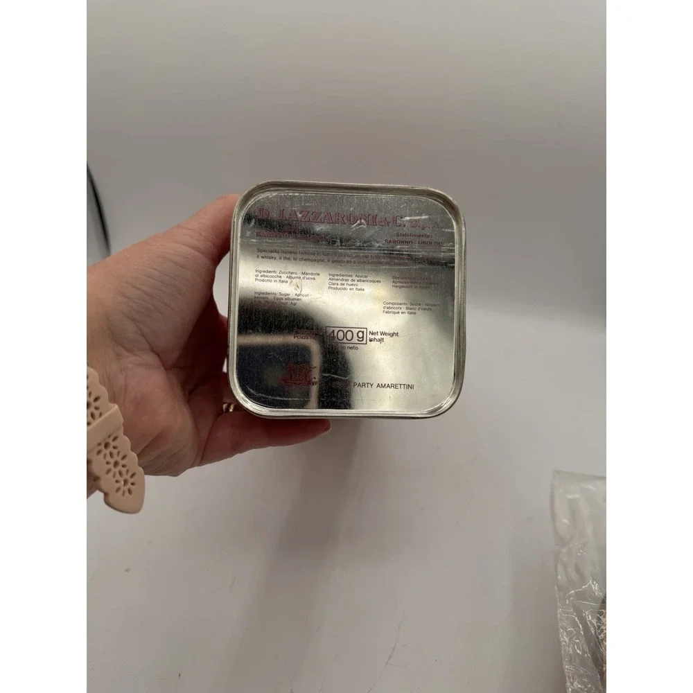 🍪 Lazzaroni Amarettini Di Saronno Collectible Tin – EMPTY Decorative Tin 🍪‎